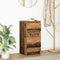 vidaXL - Dressoir - 37,5x35x76 - cm - bewerkt - hout - oud - houtkleurig