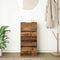 vidaXL - Dressoir - 37,5x35x76 - cm - bewerkt - hout - oud - houtkleurig