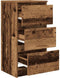 vidaXL - Dressoir - 37,5x35x76 - cm - bewerkt - hout - oud - houtkleurig