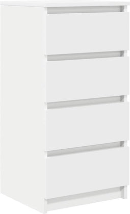 vidaXL - Dressoir - 37,5x35x76 - cm - bewerkt - hout - wit