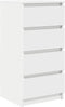 vidaXL - Dressoir - 37,5x35x76 - cm - bewerkt - hout - wit