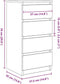 vidaXL - Dressoir - 37,5x35x76 - cm - bewerkt - hout - wit