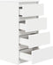 vidaXL - Dressoir - 37,5x35x76 - cm - bewerkt - hout - wit