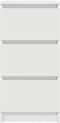vidaXL - Dressoir - 37,5x35x76 - cm - bewerkt - hout - wit