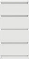 vidaXL - Dressoir - 37,5x35x76 - cm - bewerkt - hout - wit
