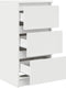 vidaXL - Dressoir - 37,5x35x76 - cm - bewerkt - hout - wit