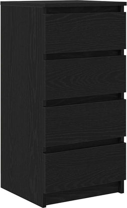 vidaXL - Dressoir - 37,5x35x76 - cm - spaanplaat - zwart - eikenkleurig