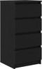 vidaXL - Dressoir - 37,5x35x76 - cm - spaanplaat - zwart - eikenkleurig