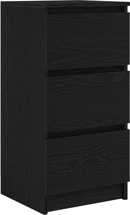 vidaXL - Dressoir - 37,5x35x76 - cm - spaanplaat - zwart - eikenkleurig