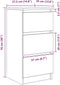 vidaXL - Dressoir - 37,5x35x76 - cm - spaanplaat - zwart - eikenkleurig