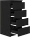 vidaXL - Dressoir - 37,5x35x76 - cm - spaanplaat - zwart - eikenkleurig