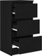 vidaXL - Dressoir - 37,5x35x76 - cm - spaanplaat - zwart - eikenkleurig