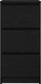 vidaXL - Dressoir - 37,5x35x76 - cm - spaanplaat - zwart - eikenkleurig