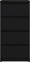vidaXL - Dressoir - 37,5x35x76 - cm - spaanplaat - zwart - eikenkleurig