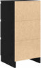 vidaXL - Dressoir - 37,5x35x76 - cm - spaanplaat - zwart - eikenkleurig