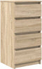 vidaXL - Dressoir - 37,5x35x76cm - bewerkt - hout - sonoma - eikenkleurig