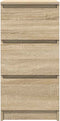 vidaXL - Dressoir - 37,5x35x76cm - bewerkt - hout - sonoma - eikenkleurig
