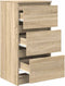 vidaXL - Dressoir - 37,5x35x76cm - bewerkt - hout - sonoma - eikenkleurig