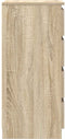 vidaXL - Dressoir - 37,5x35x76cm - bewerkt - hout - sonoma - eikenkleurig