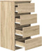 vidaXL - Dressoir - 37,5x35x76cm - bewerkt - hout - sonoma - eikenkleurig