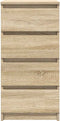 vidaXL - Dressoir - 37,5x35x76cm - bewerkt - hout - sonoma - eikenkleurig