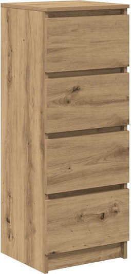 vidaXL - Dressoir - 37,5x35x99 - cm - spaanplaat - ambachtelijk - eikenkleurig