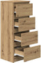 vidaXL - Dressoir - 37,5x35x99 - cm - spaanplaat - ambachtelijk - eikenkleurig