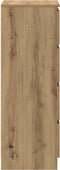vidaXL - Dressoir - 37,5x35x99 - cm - spaanplaat - ambachtelijk - eikenkleurig