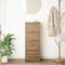 vidaXL - Dressoir - 37,5x35x99 - cm - spaanplaat - ambachtelijk - eikenkleurig