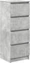 vidaXL - Dressoir - 37,5x35x99 - cm - spaanplaat - betongrijs