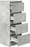 vidaXL - Dressoir - 37,5x35x99 - cm - spaanplaat - betongrijs