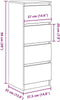 vidaXL - Dressoir - 37,5x35x99 - cm - spaanplaat - bruin - eikenkleurig