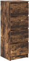 vidaXL - Dressoir - 37,5x35x99 - cm - spaanplaat - gerookt - eikenkleurig