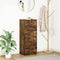 vidaXL - Dressoir - 37,5x35x99 - cm - spaanplaat - gerookt - eikenkleurig