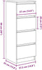 vidaXL - Dressoir - 37,5x35x99 - cm - spaanplaat - gerookt - eikenkleurig