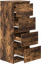 vidaXL - Dressoir - 37,5x35x99 - cm - spaanplaat - gerookt - eikenkleurig