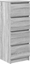 vidaXL - Dressoir - 37,5x35x99 - cm - spaanplaat - grijs - sonoma