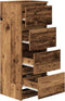 vidaXL - Dressoir - 37,5x35x99 - cm - spaanplaat - oud - hout