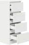 vidaXL - Dressoir - 37,5x35x99 - cm - spaanplaat - wit