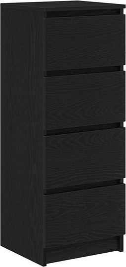 vidaXL - Dressoir - 37,5x35x99 - cm - spaanplaat - zwart - eikenkleurig