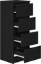 vidaXL - Dressoir - 37,5x35x99 - cm - spaanplaat - zwart - eikenkleurig