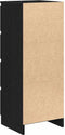 vidaXL - Dressoir - 37,5x35x99 - cm - spaanplaat - zwart - eikenkleurig