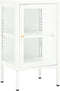 vidaXL - Dressoir - 38x35x70 - cm - metaal - en - glas