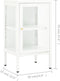 vidaXL - Dressoir - 38x35x70 - cm - metaal - en - glas