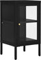 vidaXL - Dressoir - 38x35x70 - cm - staal - en - glas - zwart