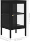 vidaXL - Dressoir - 38x35x70 - cm - staal - en - glas - zwart