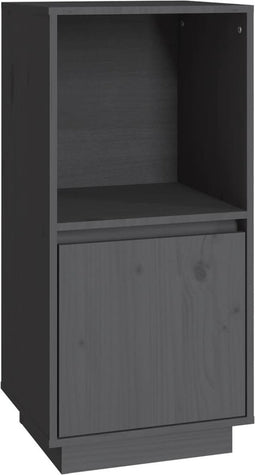 vidaXL - Dressoir - 38x35x80 - cm - massief - grenenhout - grijs