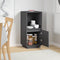 vidaXL - Dressoir - 38x35x80 - cm - massief - grenenhout - grijs