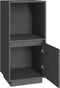 vidaXL - Dressoir - 38x35x80 - cm - massief - grenenhout - grijs