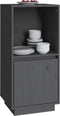 vidaXL - Dressoir - 38x35x80 - cm - massief - grenenhout - grijs